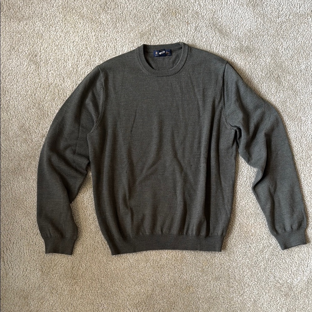 Olive Green Brooks Brothers Crewneck Sweater